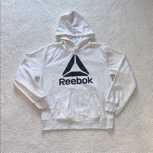 Reebok Kids Cream Hoodie with Black Graphic